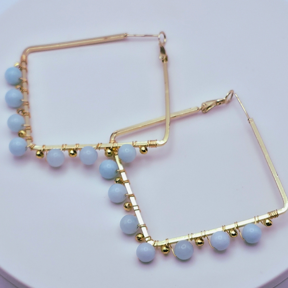 Larimar Dangle Earrings
